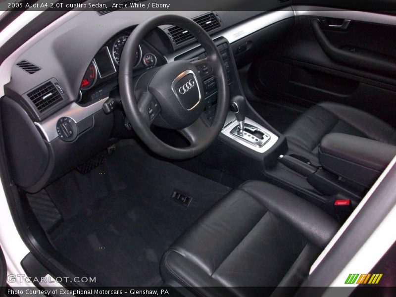 Arctic White / Ebony 2005 Audi A4 2.0T quattro Sedan