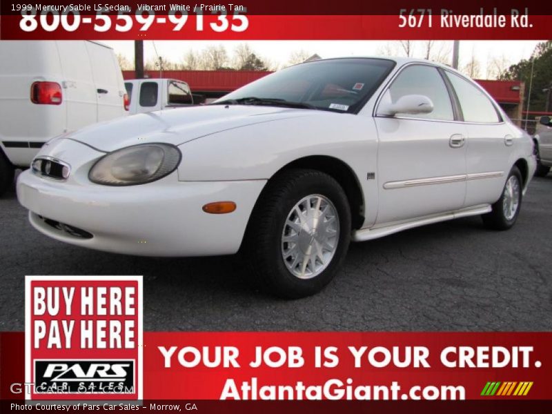 Vibrant White / Prairie Tan 1999 Mercury Sable LS Sedan