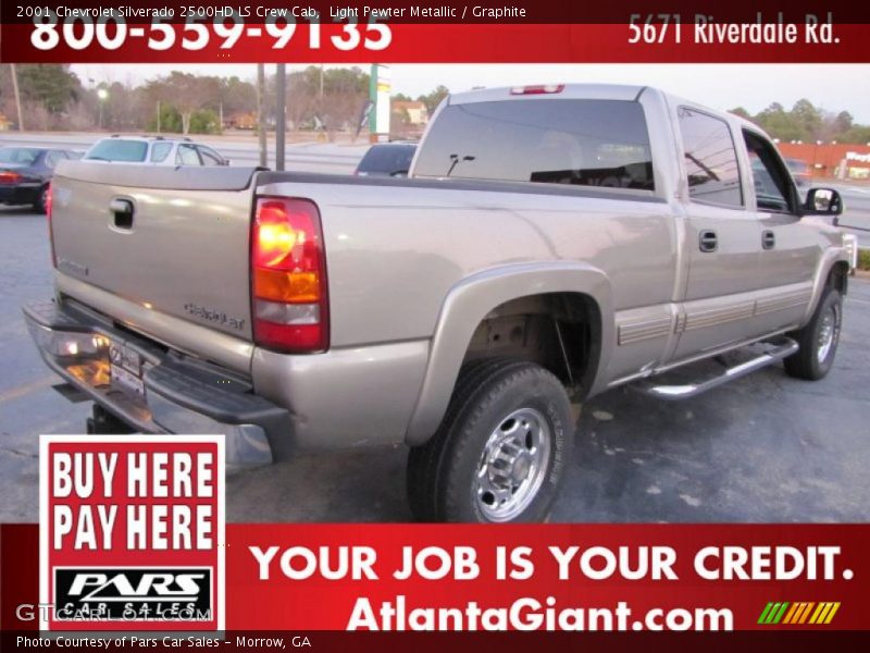 Light Pewter Metallic / Graphite 2001 Chevrolet Silverado 2500HD LS Crew Cab