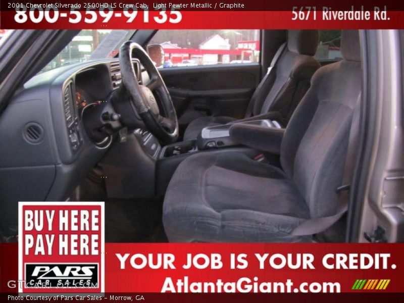 Light Pewter Metallic / Graphite 2001 Chevrolet Silverado 2500HD LS Crew Cab