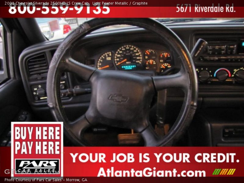 Light Pewter Metallic / Graphite 2001 Chevrolet Silverado 2500HD LS Crew Cab