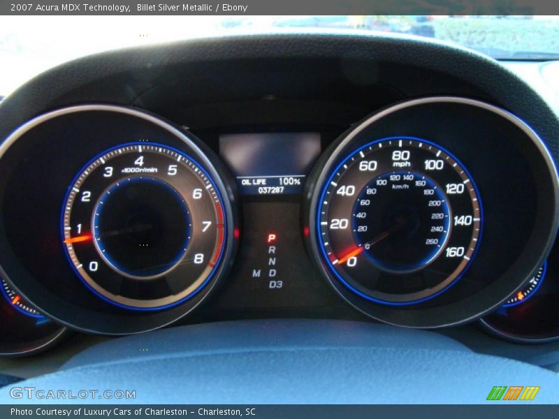Billet Silver Metallic / Ebony 2007 Acura MDX Technology