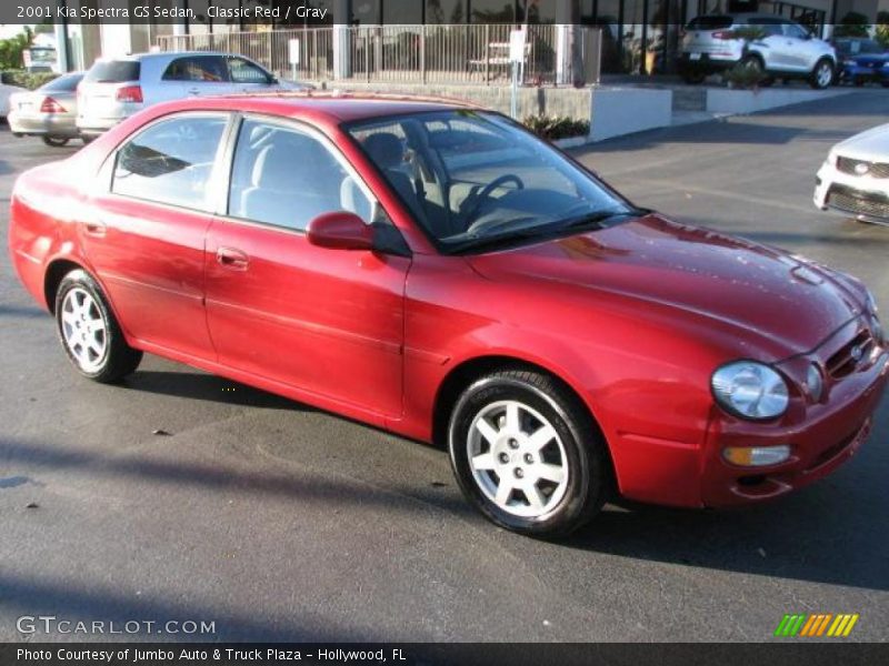 Classic Red / Gray 2001 Kia Spectra GS Sedan