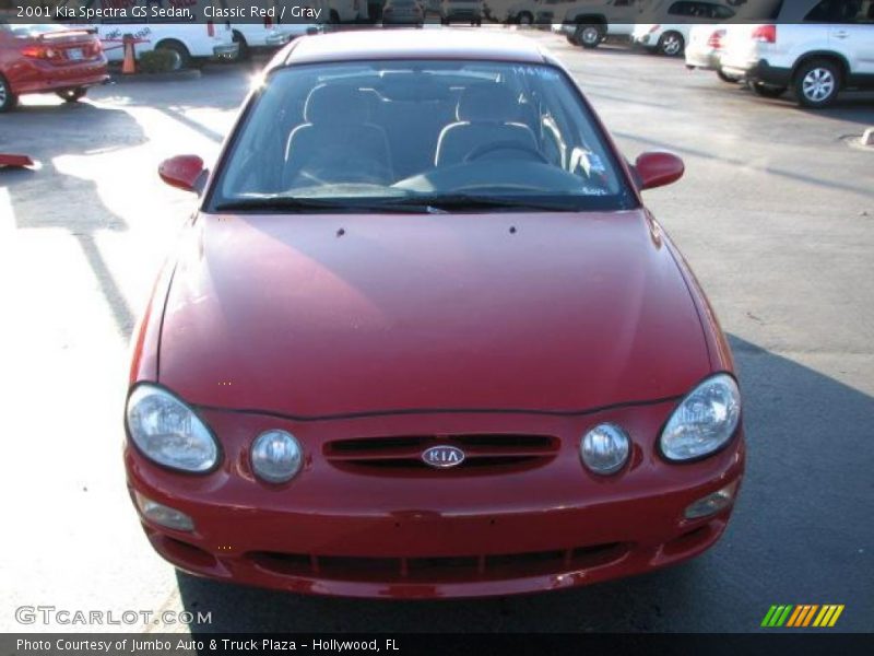Classic Red / Gray 2001 Kia Spectra GS Sedan
