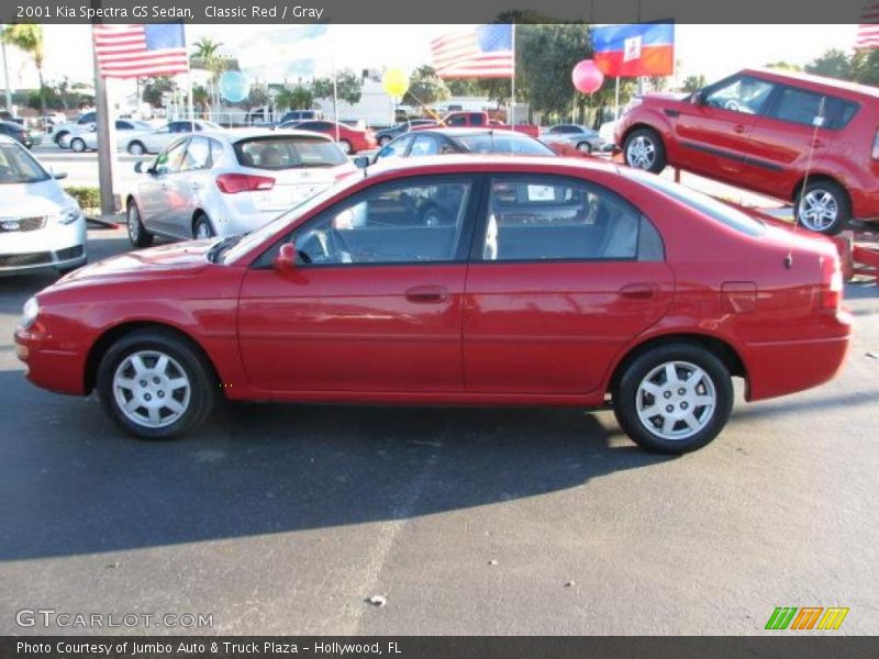 Classic Red / Gray 2001 Kia Spectra GS Sedan