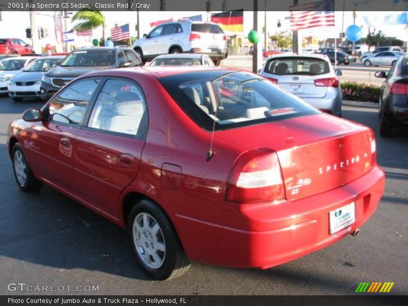 Classic Red / Gray 2001 Kia Spectra GS Sedan