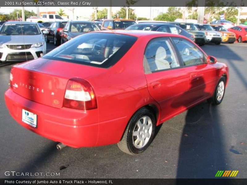 Classic Red / Gray 2001 Kia Spectra GS Sedan