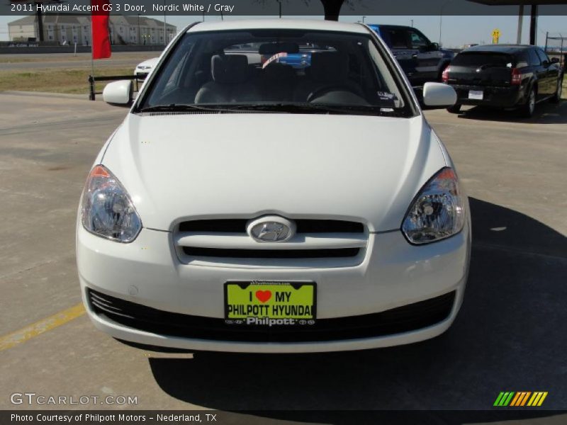 Nordic White / Gray 2011 Hyundai Accent GS 3 Door