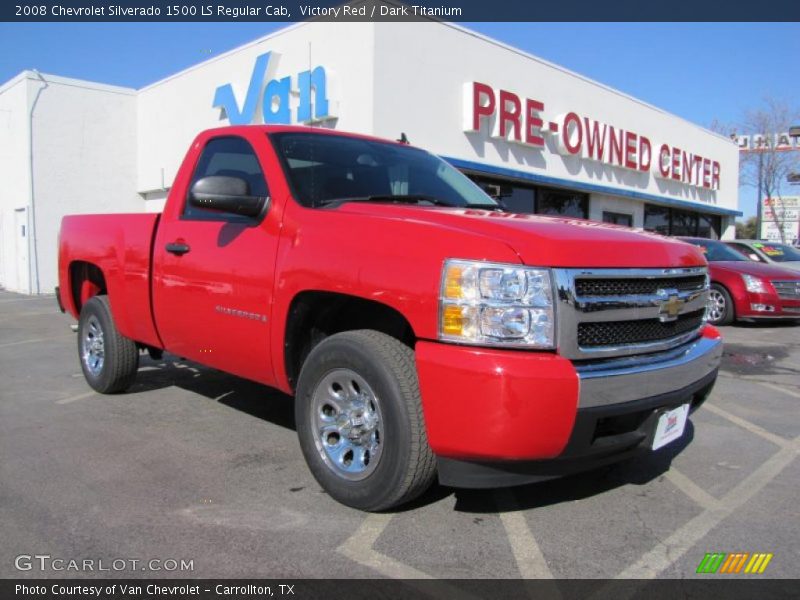Victory Red / Dark Titanium 2008 Chevrolet Silverado 1500 LS Regular Cab