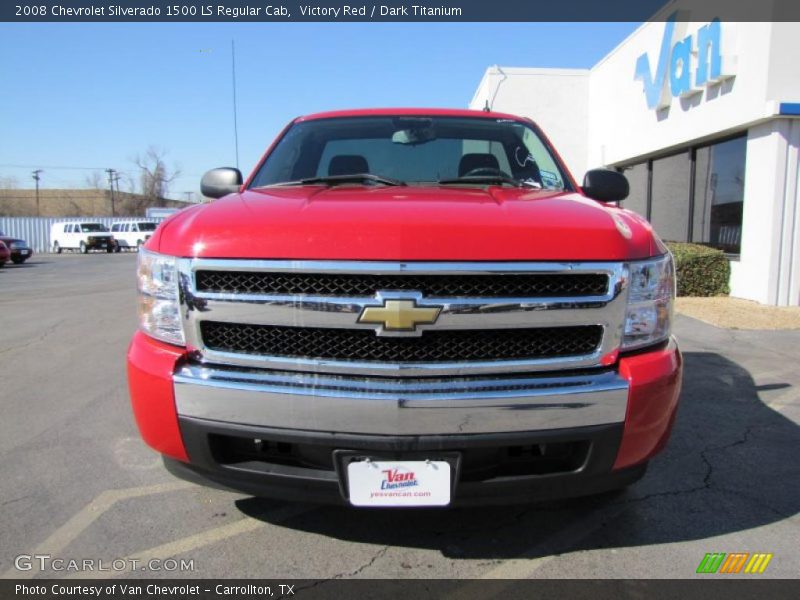 Victory Red / Dark Titanium 2008 Chevrolet Silverado 1500 LS Regular Cab