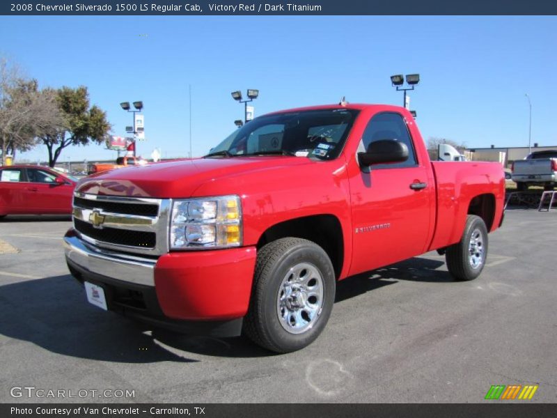 Victory Red / Dark Titanium 2008 Chevrolet Silverado 1500 LS Regular Cab