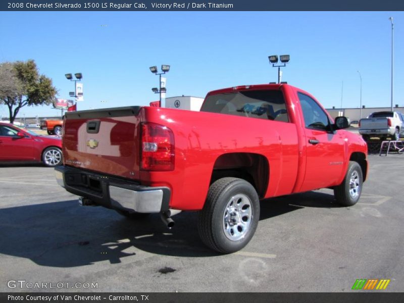 Victory Red / Dark Titanium 2008 Chevrolet Silverado 1500 LS Regular Cab