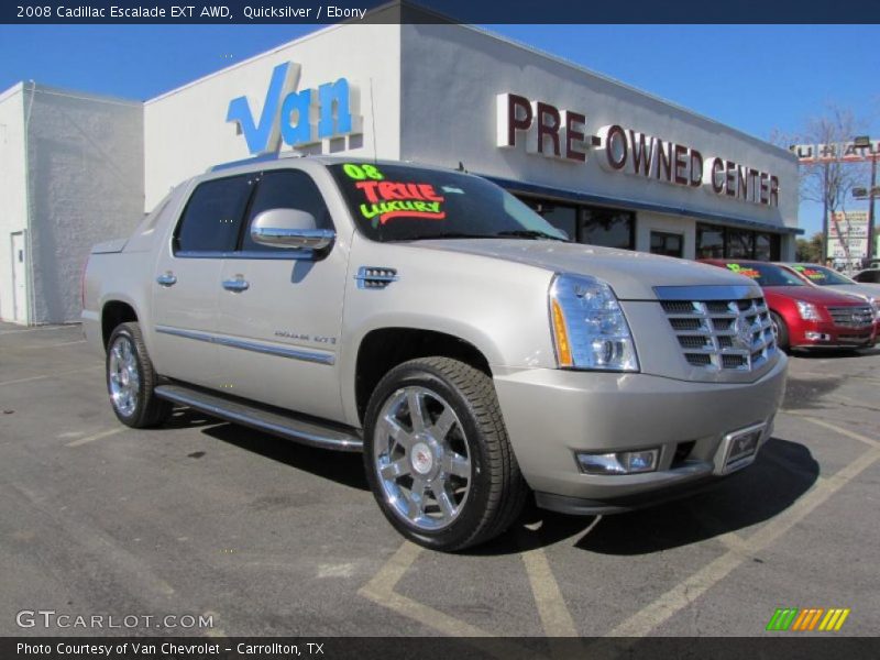 Quicksilver / Ebony 2008 Cadillac Escalade EXT AWD