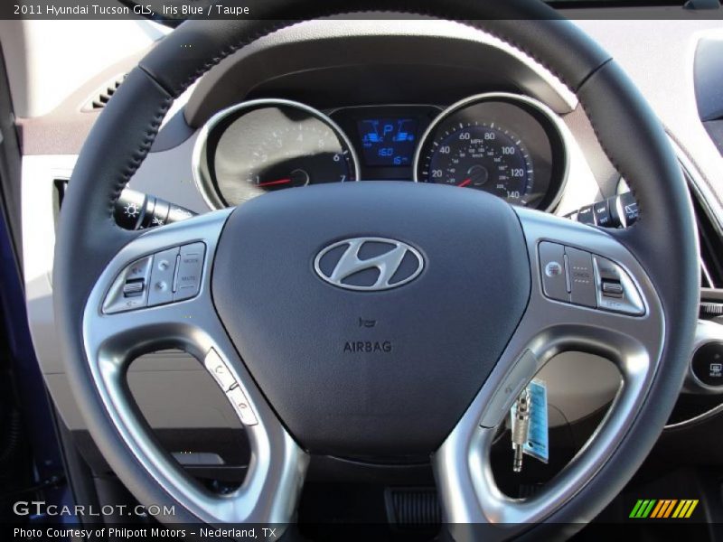 Iris Blue / Taupe 2011 Hyundai Tucson GLS