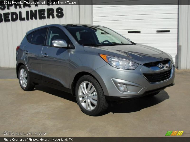 Aurora Blue / Taupe 2011 Hyundai Tucson Limited