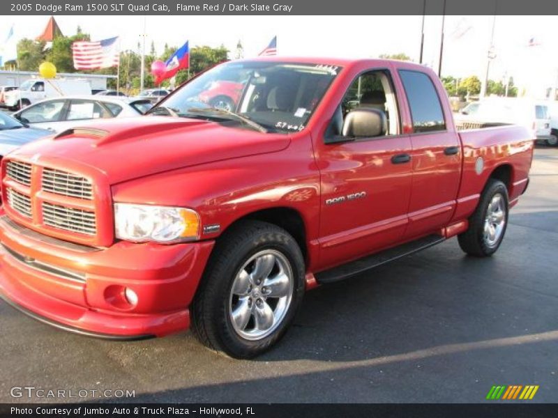 Flame Red / Dark Slate Gray 2005 Dodge Ram 1500 SLT Quad Cab