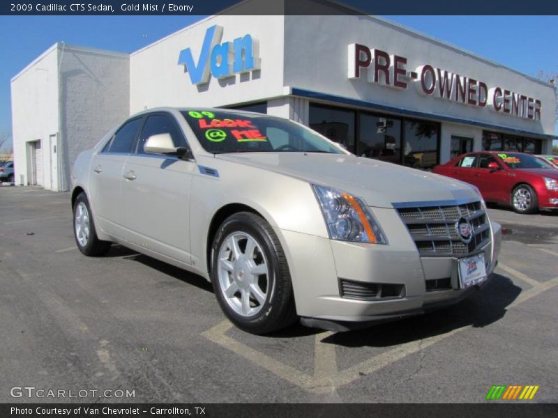 Gold Mist / Ebony 2009 Cadillac CTS Sedan