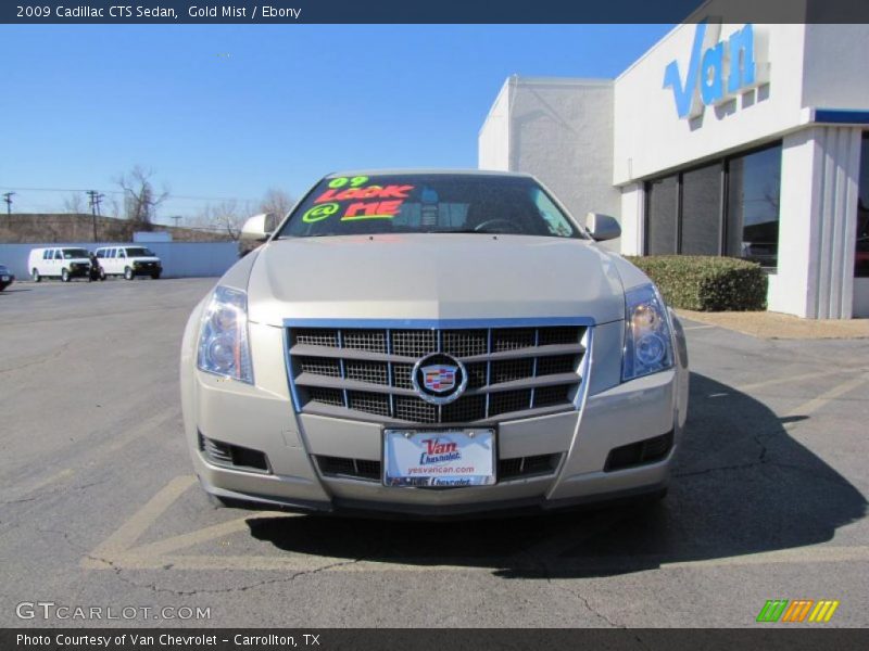Gold Mist / Ebony 2009 Cadillac CTS Sedan