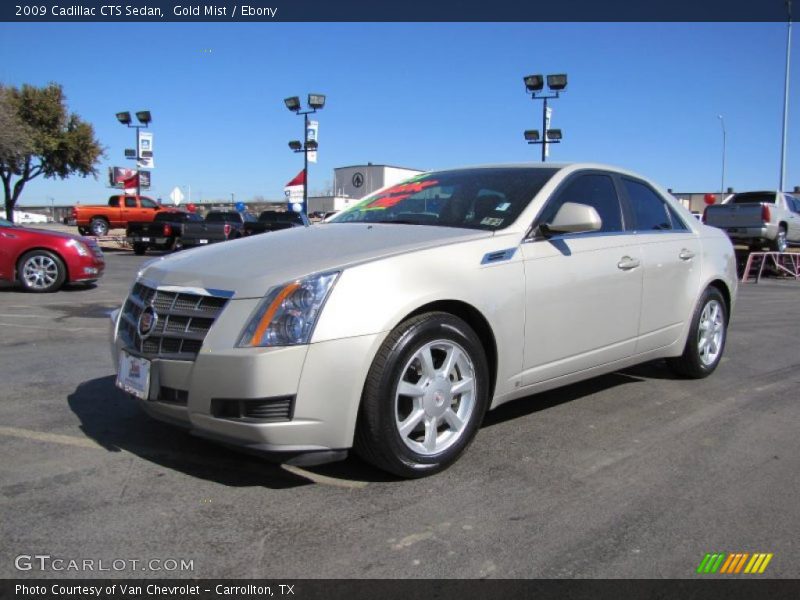Gold Mist / Ebony 2009 Cadillac CTS Sedan