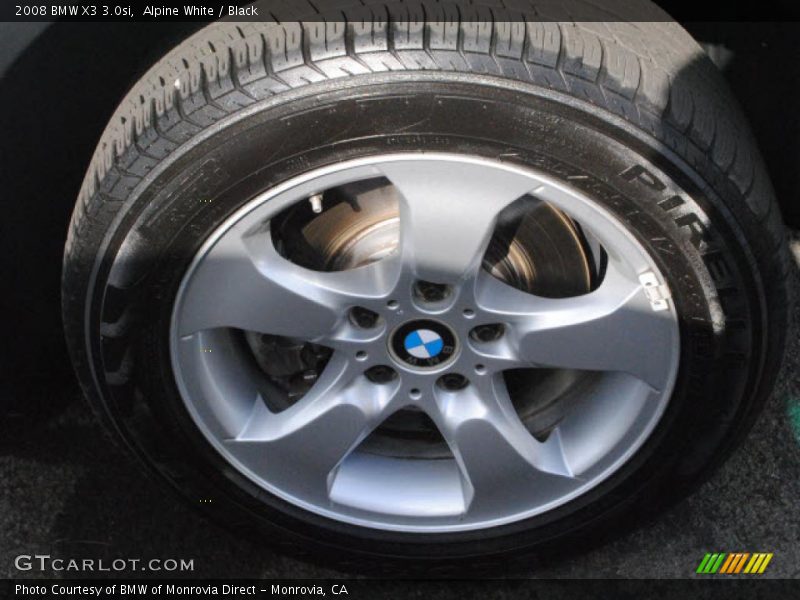 Alpine White / Black 2008 BMW X3 3.0si
