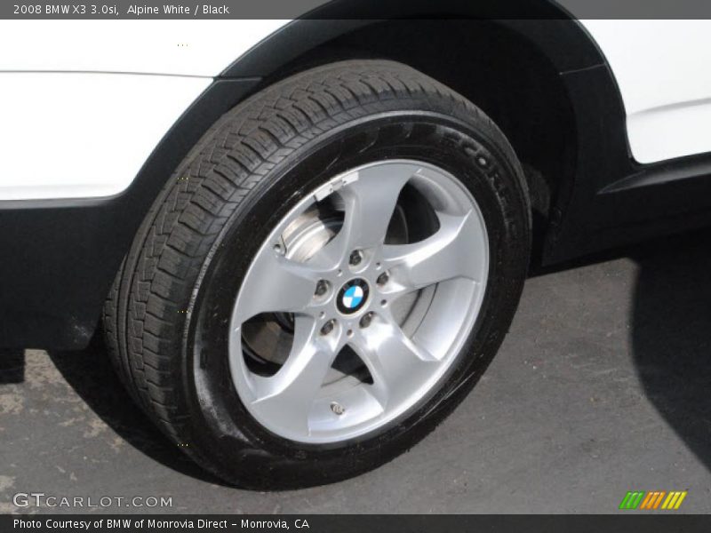 Alpine White / Black 2008 BMW X3 3.0si