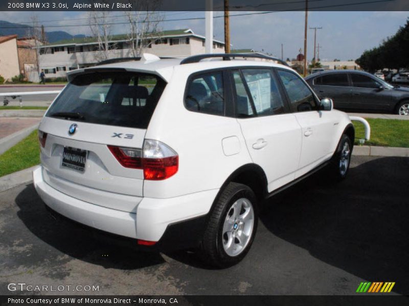 Alpine White / Black 2008 BMW X3 3.0si