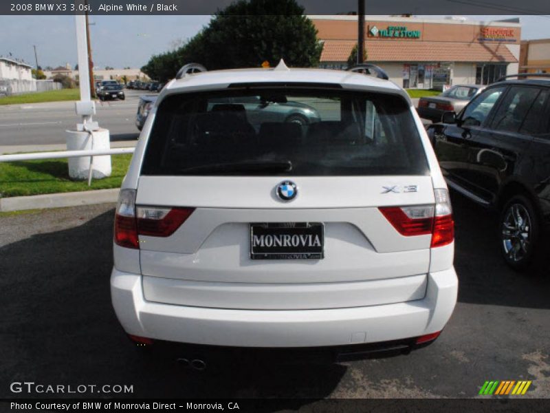 Alpine White / Black 2008 BMW X3 3.0si