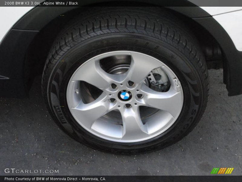 Alpine White / Black 2008 BMW X3 3.0si