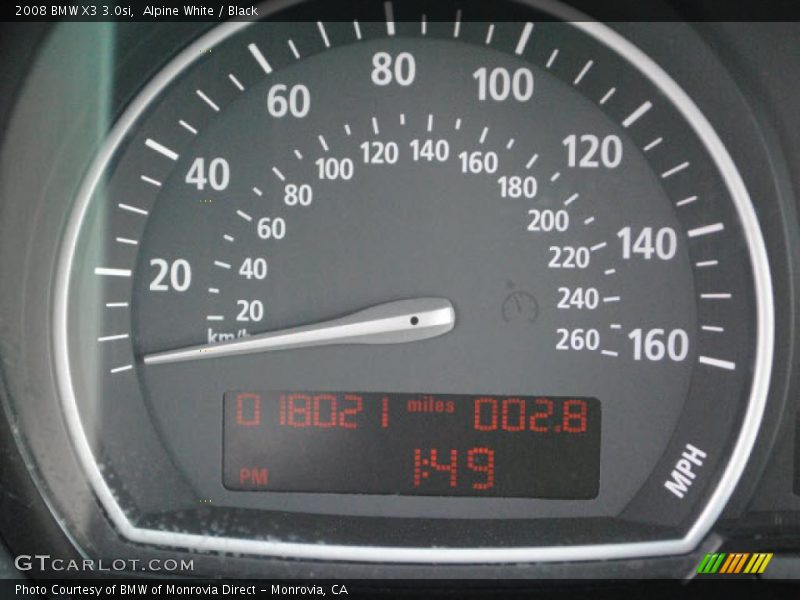 Alpine White / Black 2008 BMW X3 3.0si