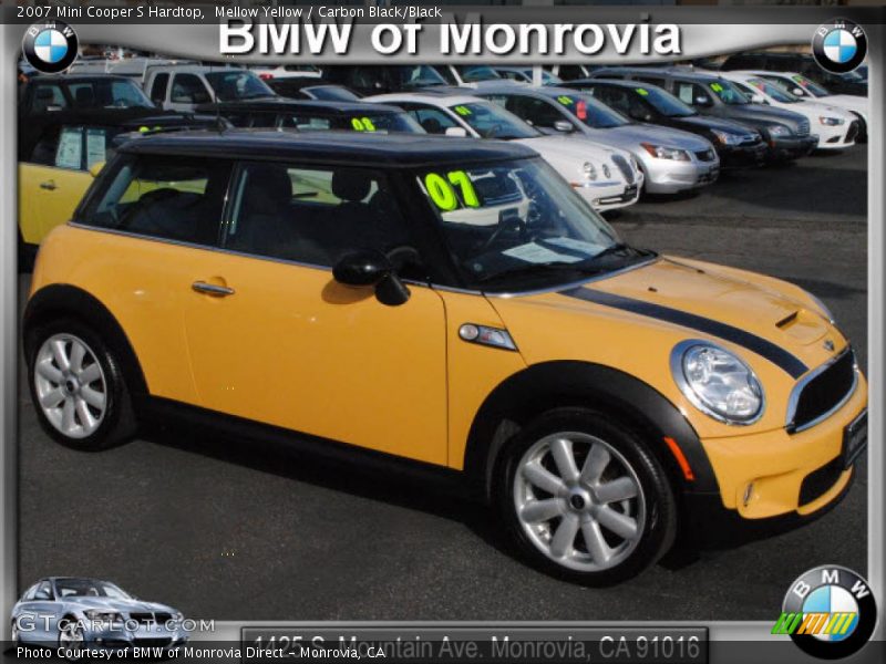 Mellow Yellow / Carbon Black/Black 2007 Mini Cooper S Hardtop