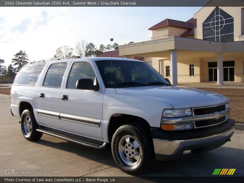 Summit White / Gray/Dark Charcoal 2003 Chevrolet Suburban 1500 4x4