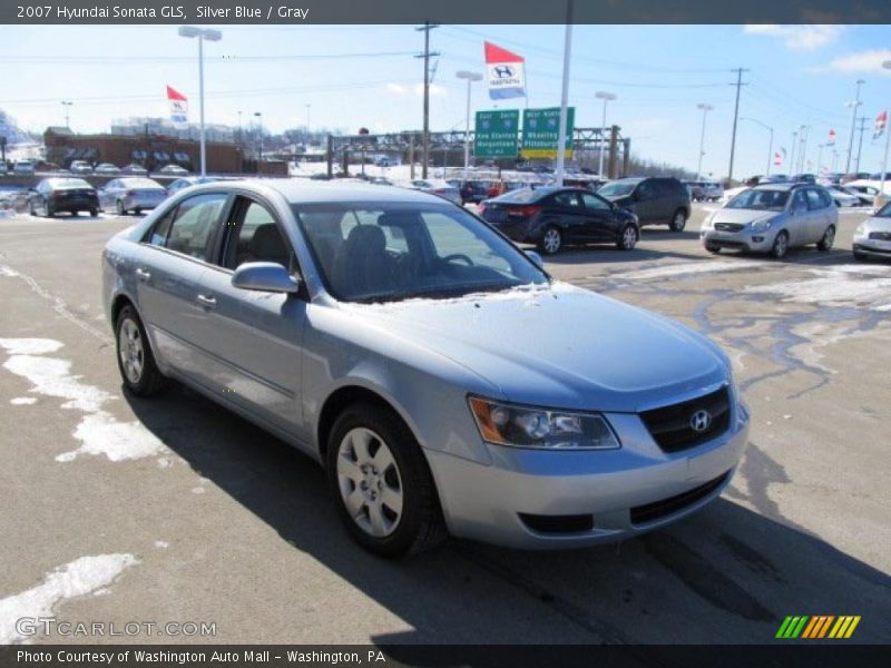 Silver Blue / Gray 2007 Hyundai Sonata GLS