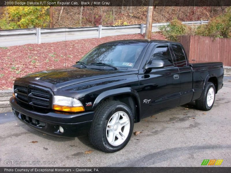 Black / Mist Gray 2000 Dodge Dakota R/T Sport Regular Cab