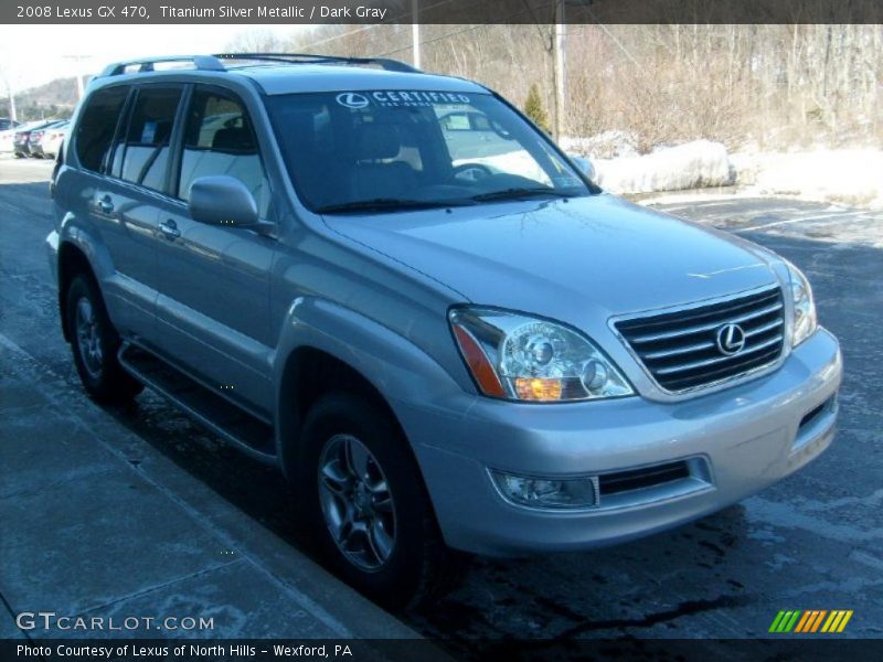 Titanium Silver Metallic / Dark Gray 2008 Lexus GX 470