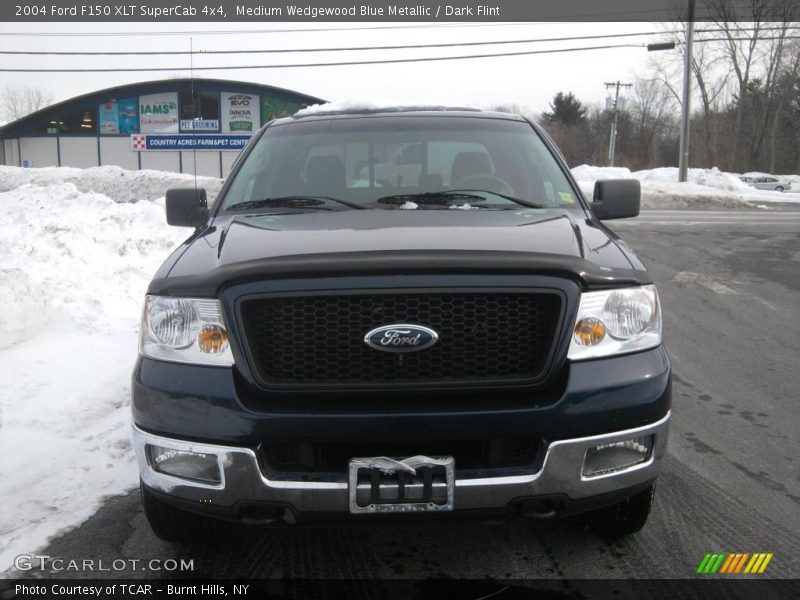 Medium Wedgewood Blue Metallic / Dark Flint 2004 Ford F150 XLT SuperCab 4x4