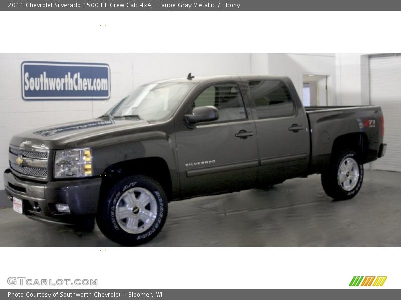 Taupe Gray Metallic / Ebony 2011 Chevrolet Silverado 1500 LT Crew Cab 4x4