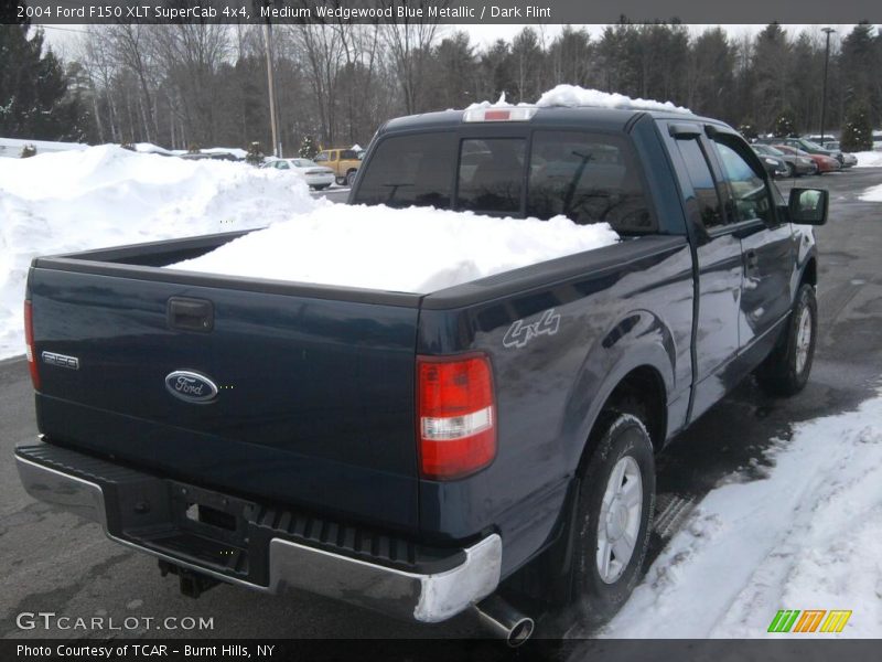 Medium Wedgewood Blue Metallic / Dark Flint 2004 Ford F150 XLT SuperCab 4x4