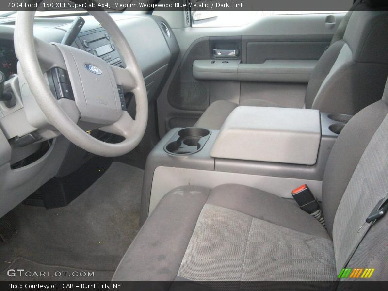 Medium Wedgewood Blue Metallic / Dark Flint 2004 Ford F150 XLT SuperCab 4x4