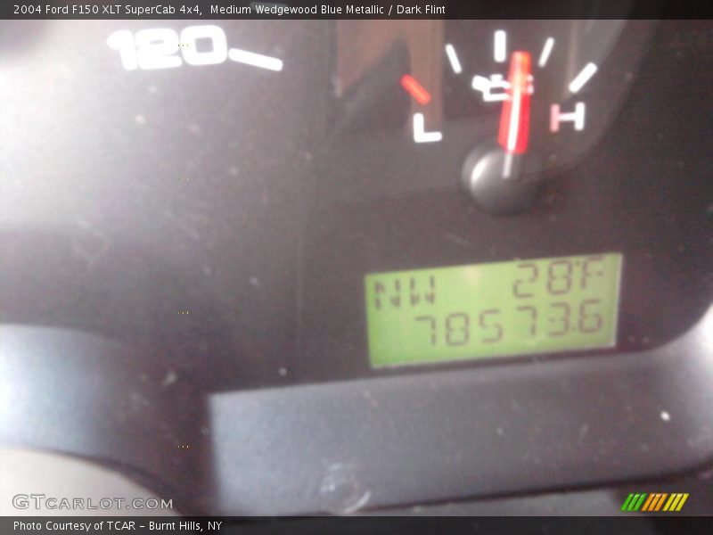 Medium Wedgewood Blue Metallic / Dark Flint 2004 Ford F150 XLT SuperCab 4x4