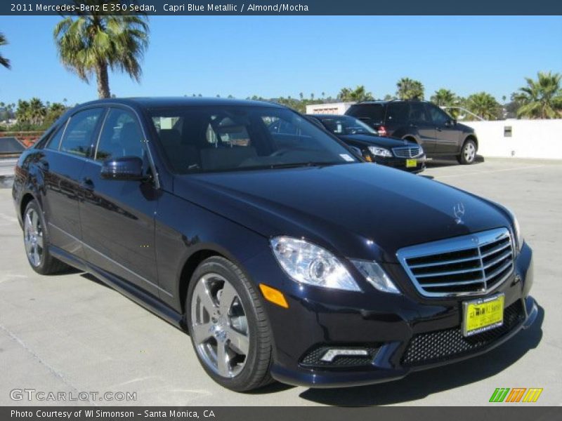 Capri Blue Metallic / Almond/Mocha 2011 Mercedes-Benz E 350 Sedan