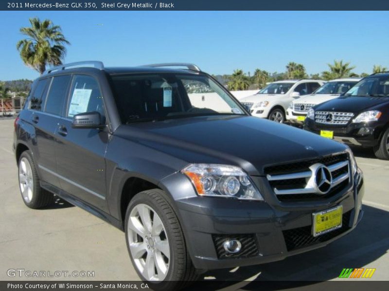 Steel Grey Metallic / Black 2011 Mercedes-Benz GLK 350