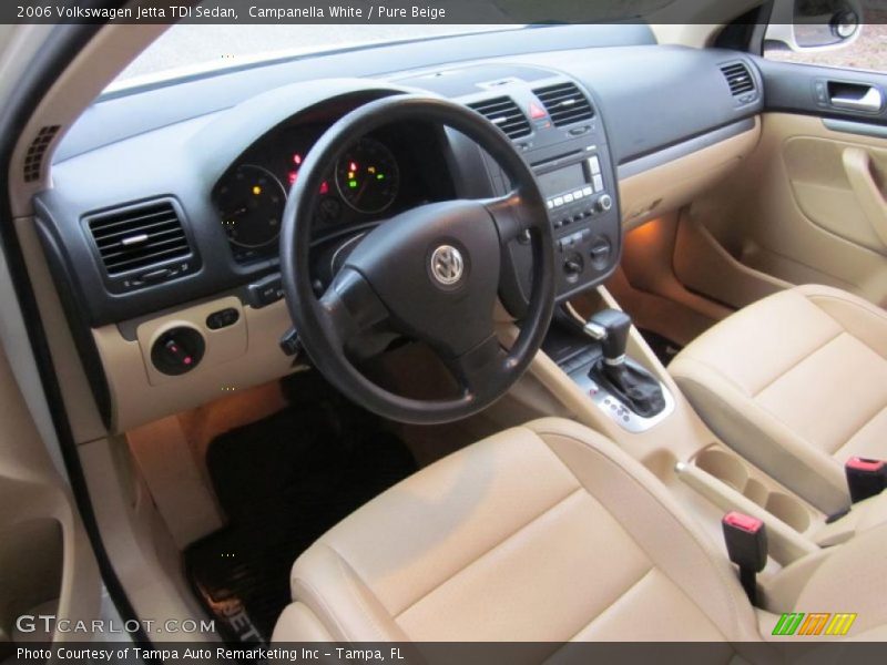 Pure Beige Interior - 2006 Jetta TDI Sedan 