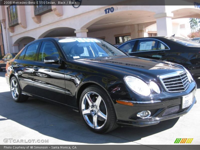 Black / Black 2008 Mercedes-Benz E 550 Sedan