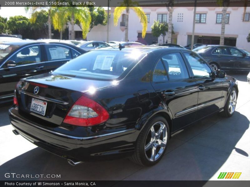 Black / Black 2008 Mercedes-Benz E 550 Sedan