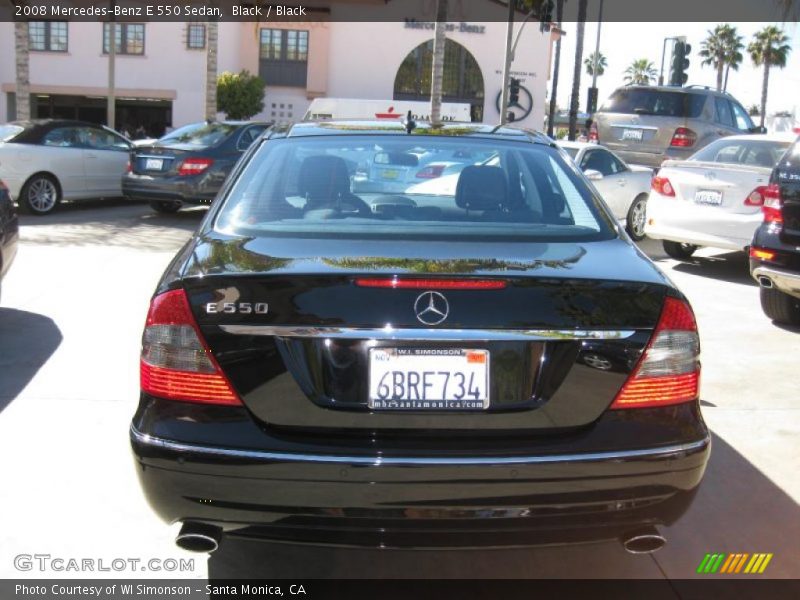 Black / Black 2008 Mercedes-Benz E 550 Sedan
