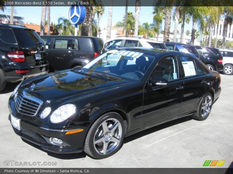 Black / Black 2008 Mercedes-Benz E 550 Sedan