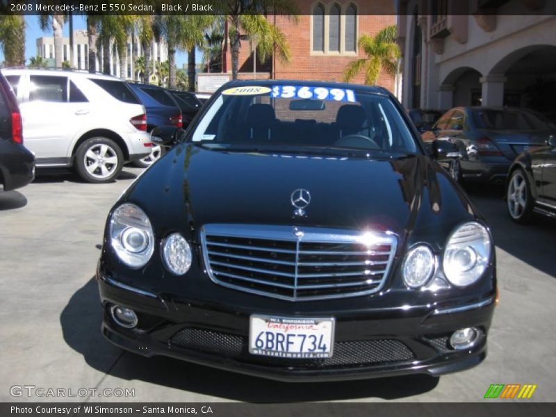 Black / Black 2008 Mercedes-Benz E 550 Sedan