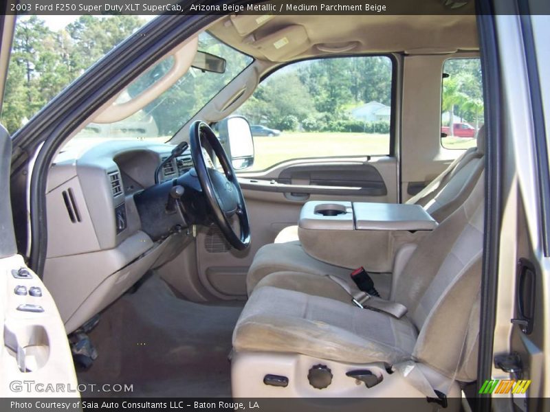 Arizona Beige Metallic / Medium Parchment Beige 2003 Ford F250 Super Duty XLT SuperCab