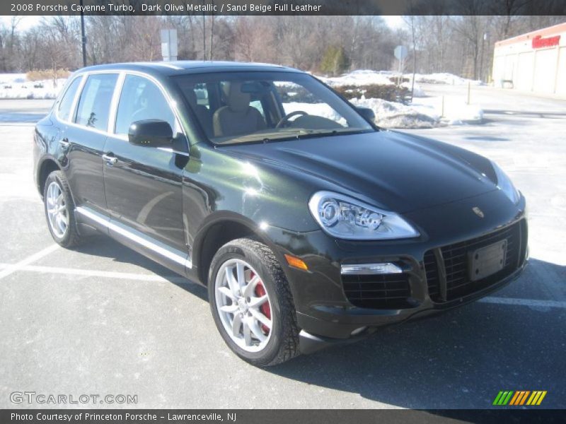 Dark Olive Metallic / Sand Beige Full Leather 2008 Porsche Cayenne Turbo