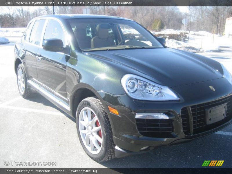 Dark Olive Metallic / Sand Beige Full Leather 2008 Porsche Cayenne Turbo